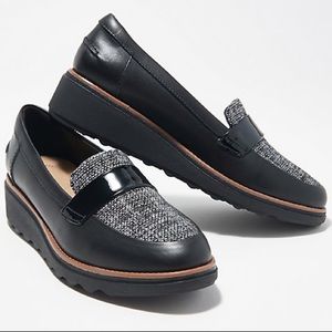 Clarks Raisie Eletta Penny Loafer 8 Tweed  Shoes